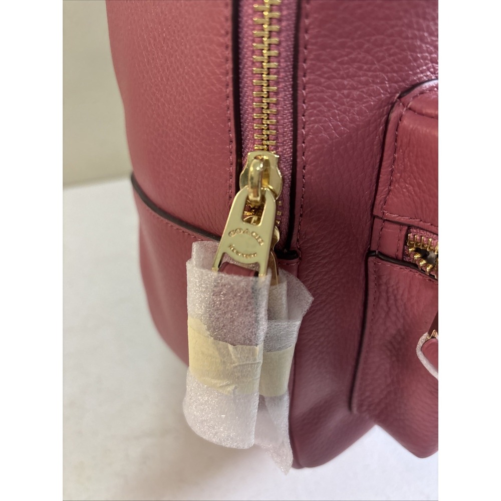 Coach F30550 Medium Charlie Backpack Pebble Leather Bag Strawberry MSRP $350 NWT - Picture 6 of 13